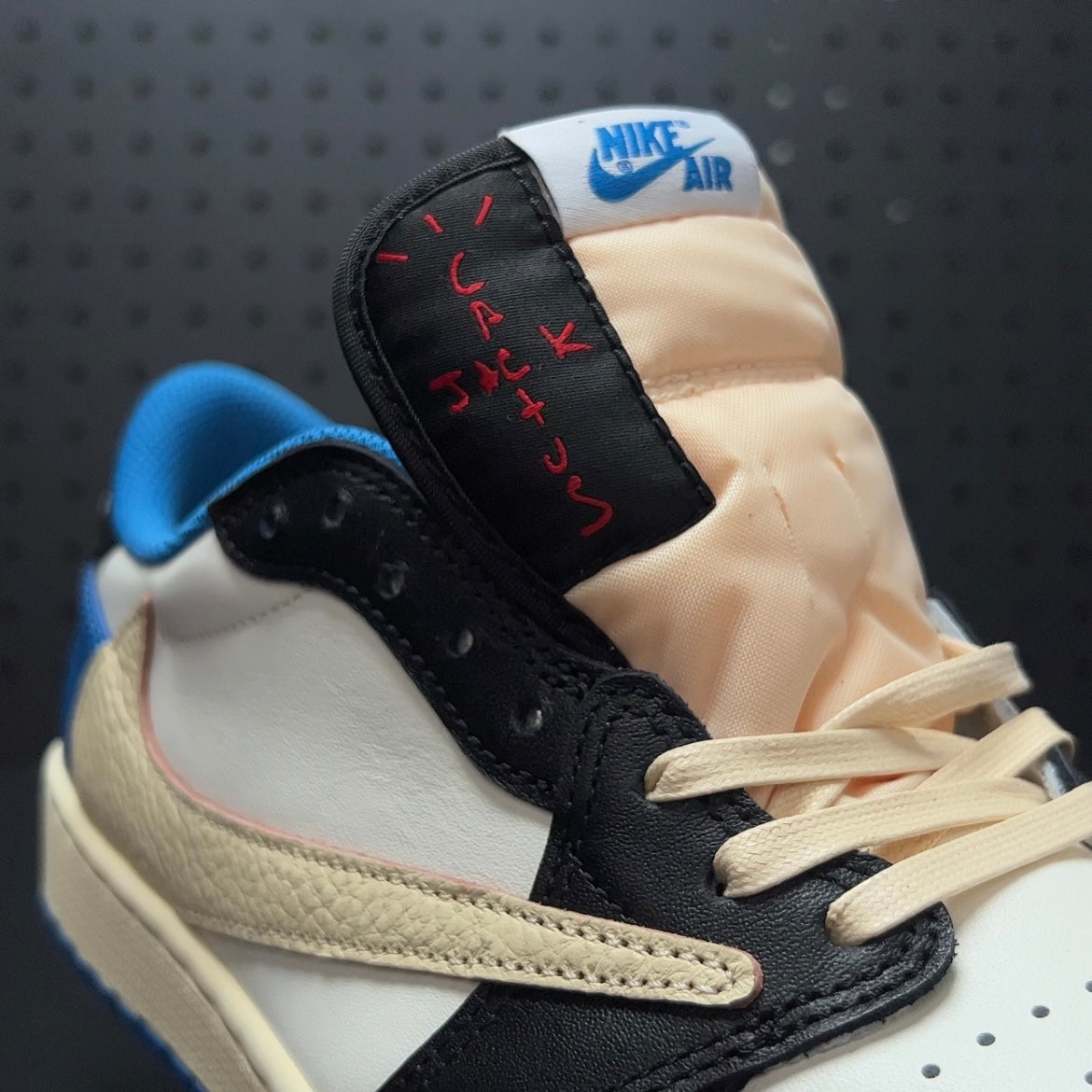 【LJR】Travis Scott × Fragment × Nike Air Jordan 1 Low OG SP "Military Blue"LJR