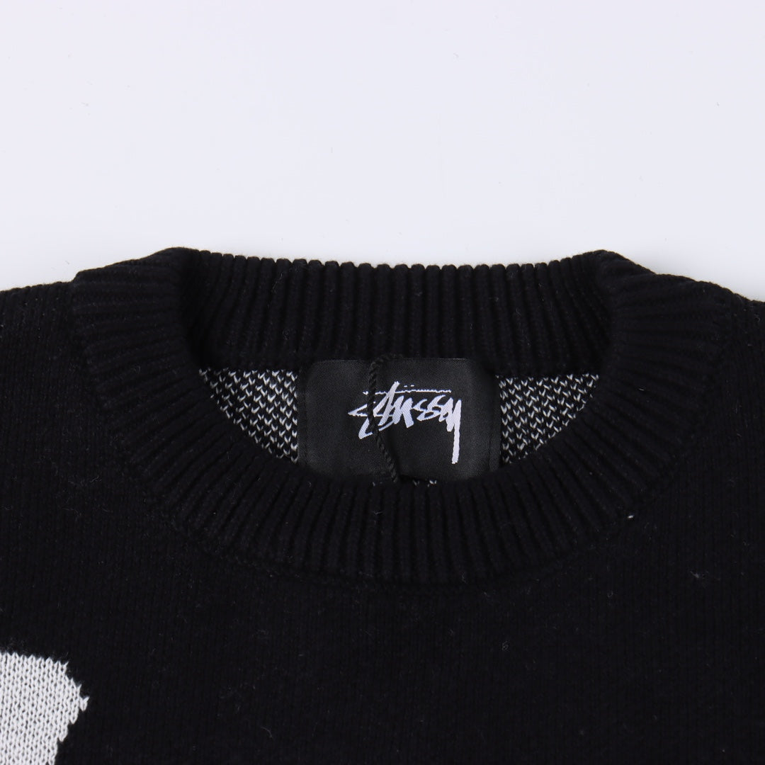 Stussy FW22 Logo graphic print knitted sweater