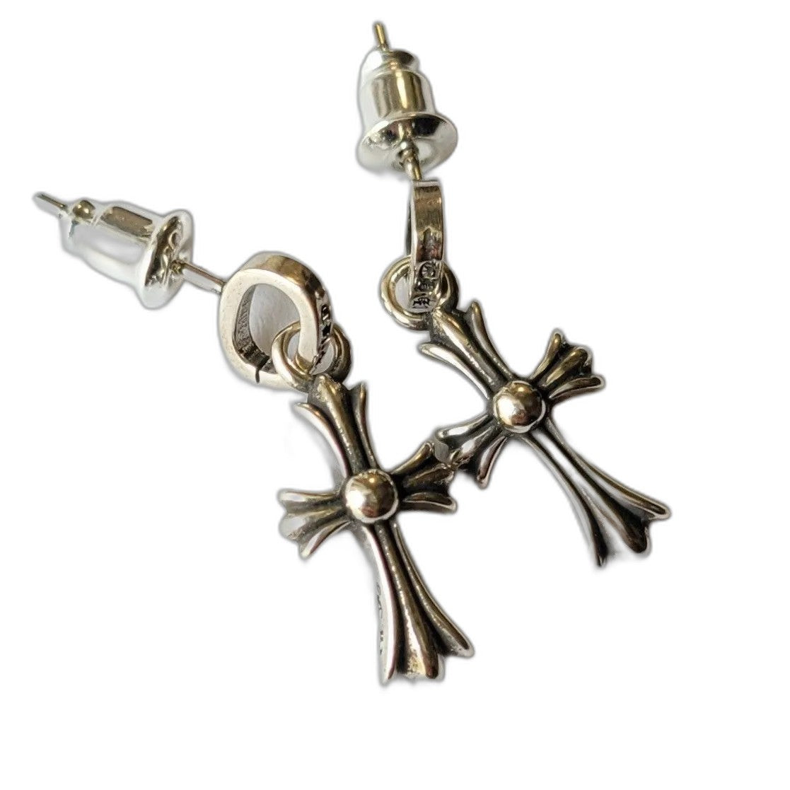 CHROME HEARTS 925 Baby Fat Drop Silver Earrings