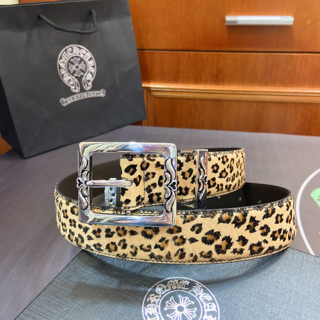 Chrome Hearts Leopard Print Belt