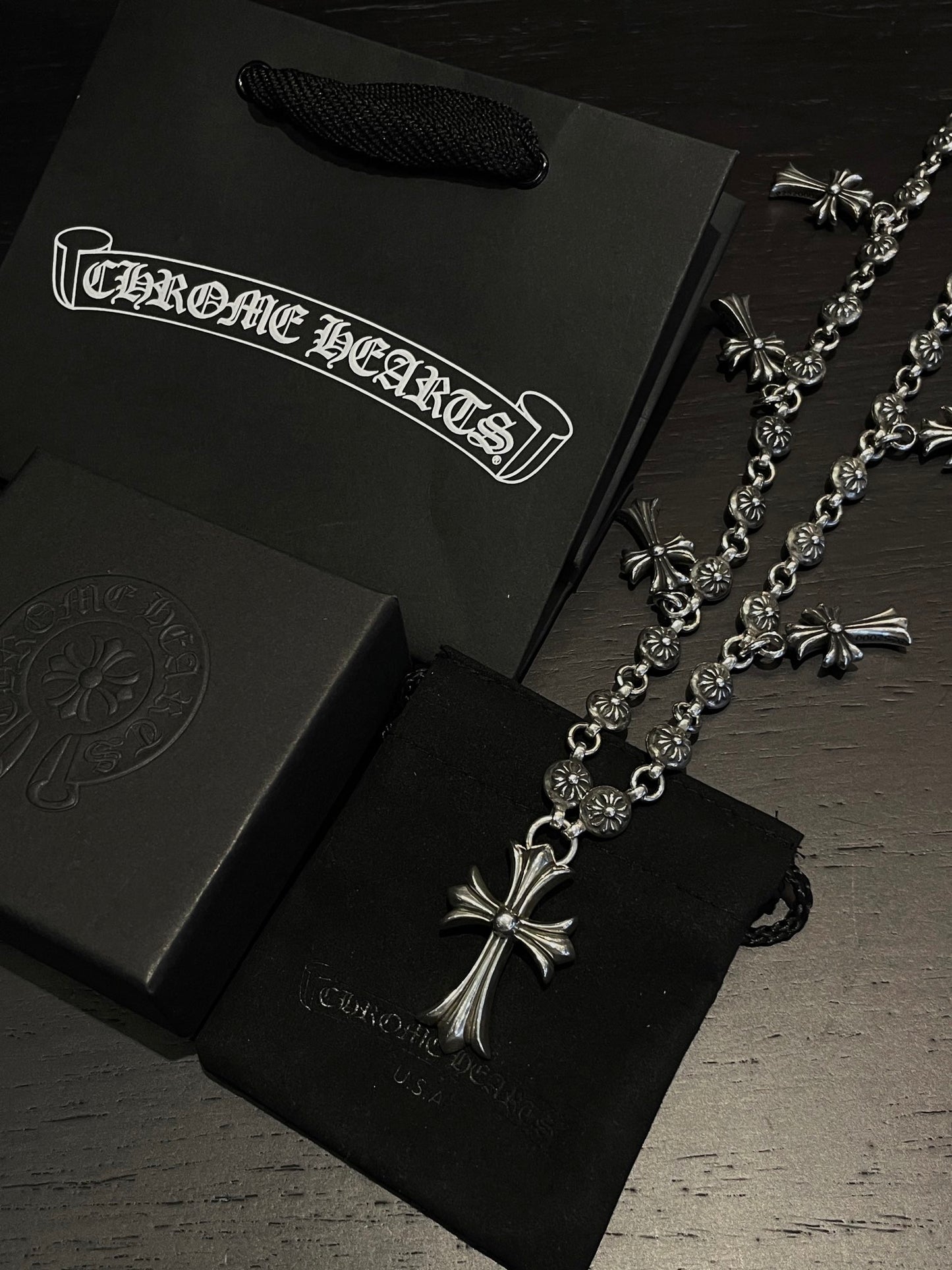 Chrome Heart Cross Beaded Pants Chain