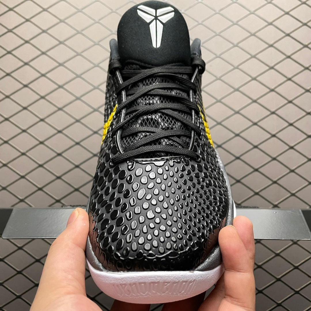 Nike Zoom Kobe 6 Black Del Sol Basketball Shoes "Black and Yellow"