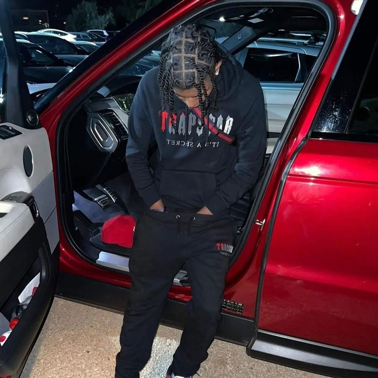 TRAPSTAR スウェットパンツ Black/Red