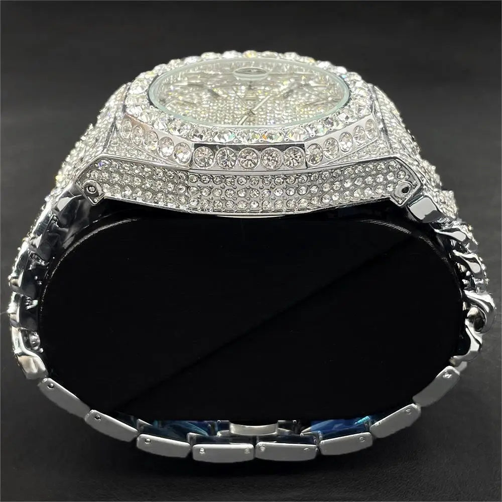 ICEY ローマ数字 ダイヤモンドウォッチ - 2トーン シルバー