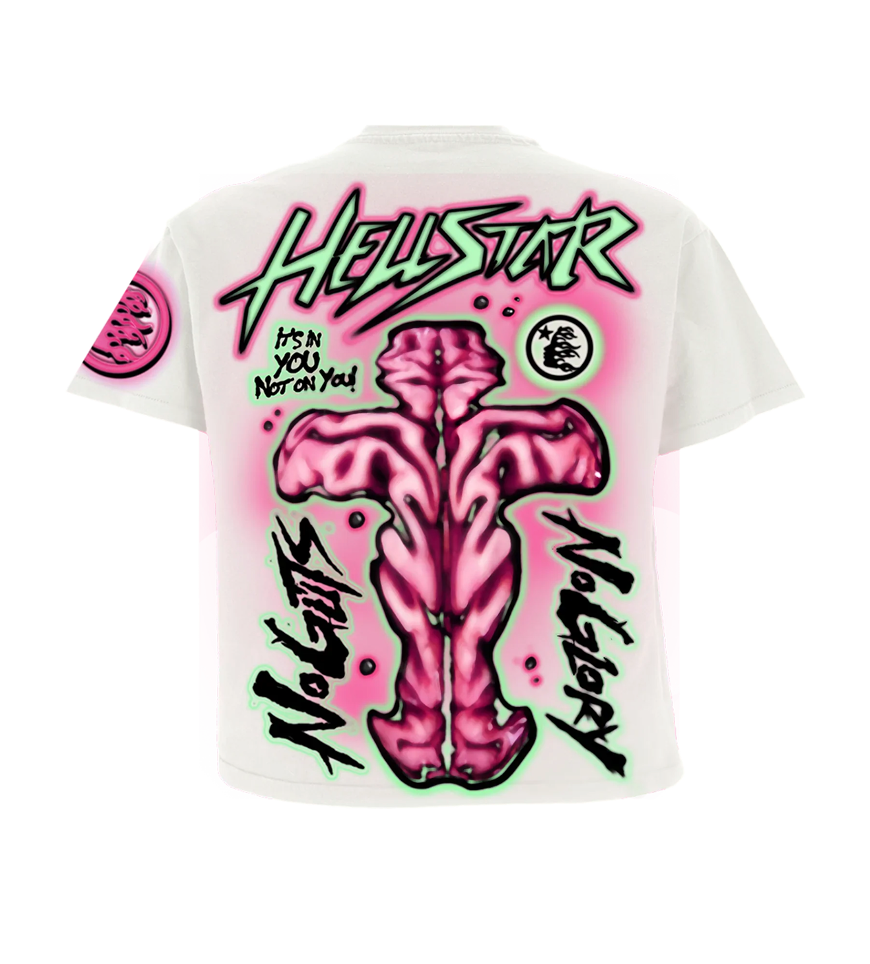 HELLST@R STUDIOS NO GUTS NO GLORY CREAM Tシャツ