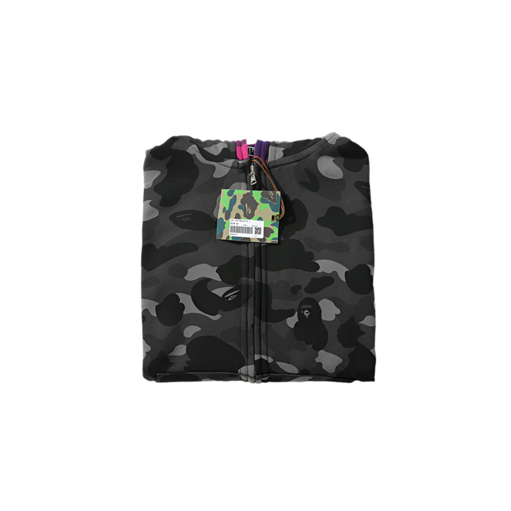 A Bathing Ape Color Camo Tiger Shark Full Zip Double Hoodie