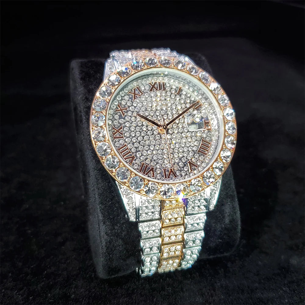 ICEY ローマ数字 ダイヤモンドウォッチ -