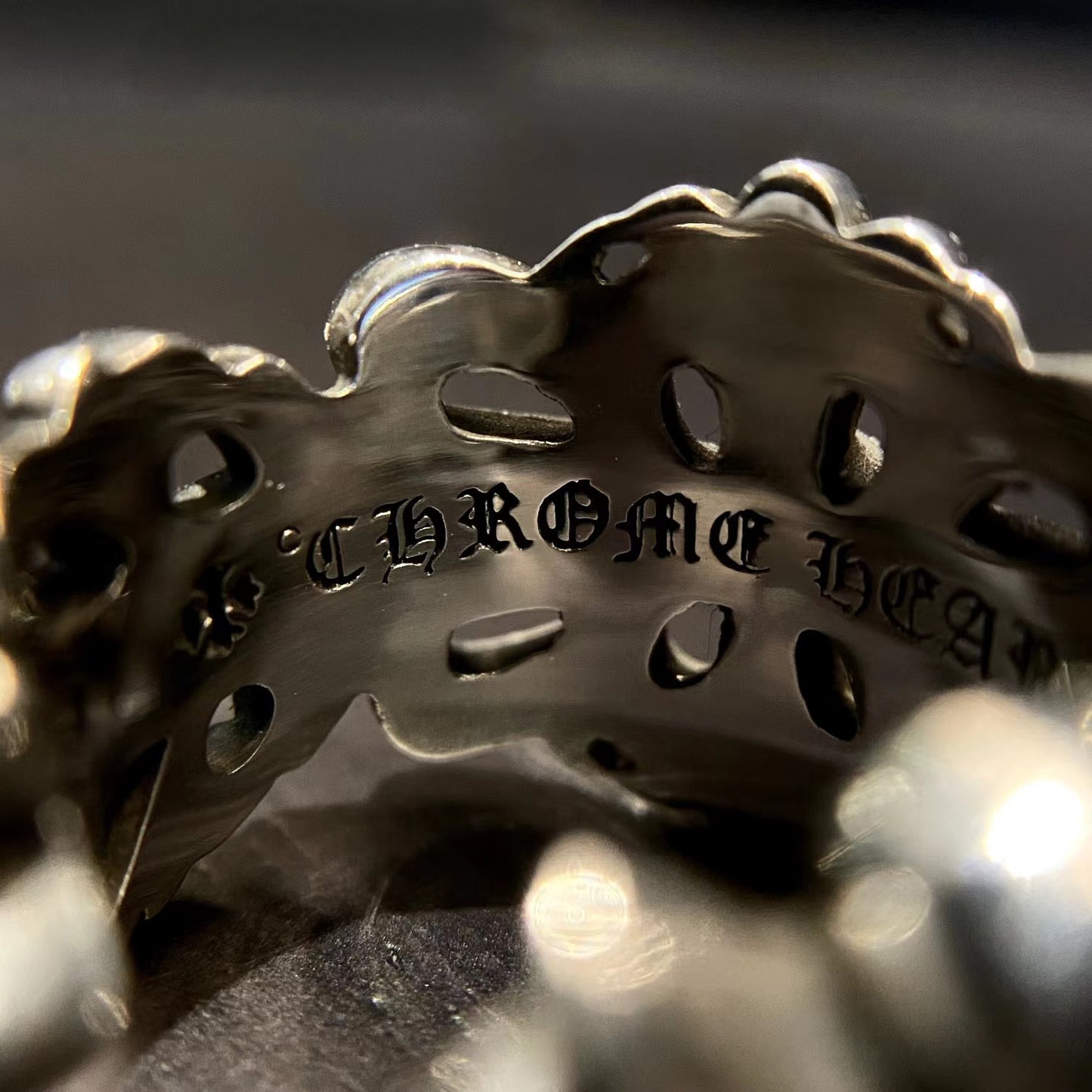 CHROME HEARTS クロムハーツ ダブルフローラルクロスリング
