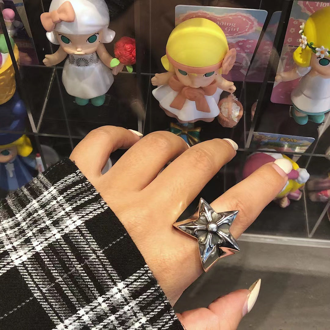 CHROME HEARTS Large pentagram ring