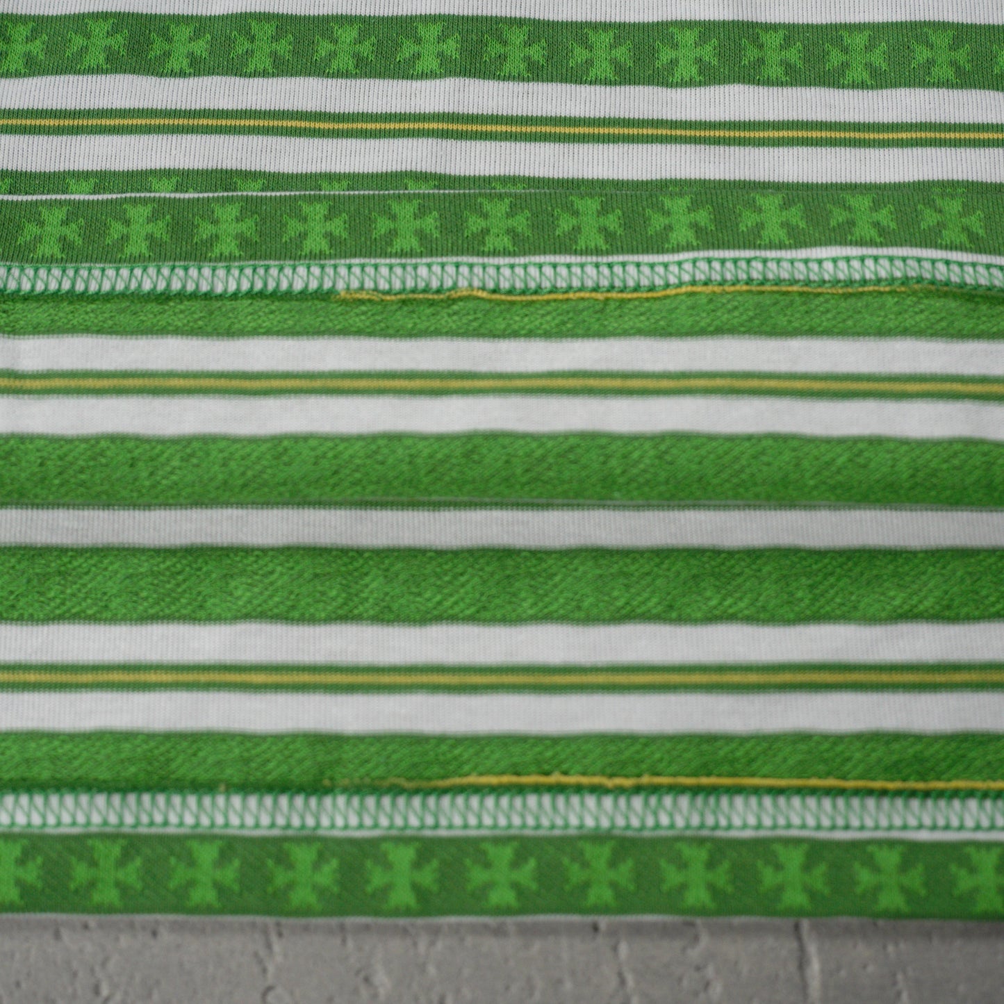CHROME HEARTS Striped Logo T-shirt Green
