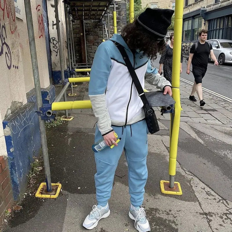 Tech fleece Blue/White