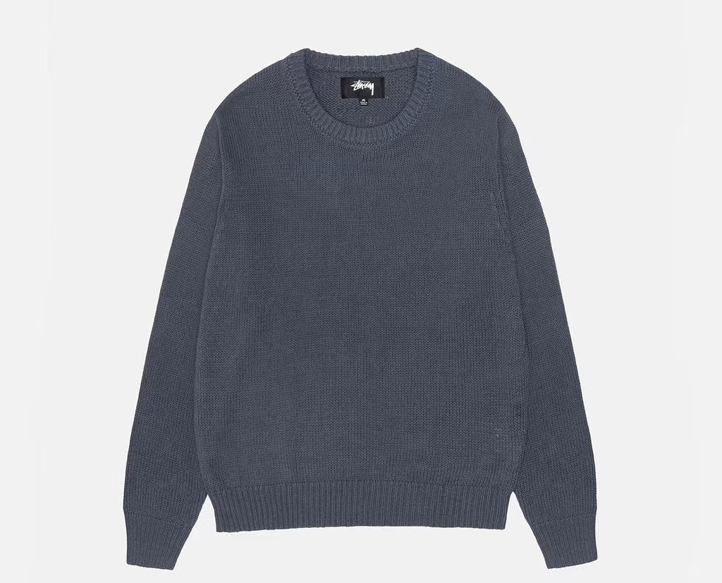 Stussy Surfman Icon Cotton Linen Crew Dusty Blue