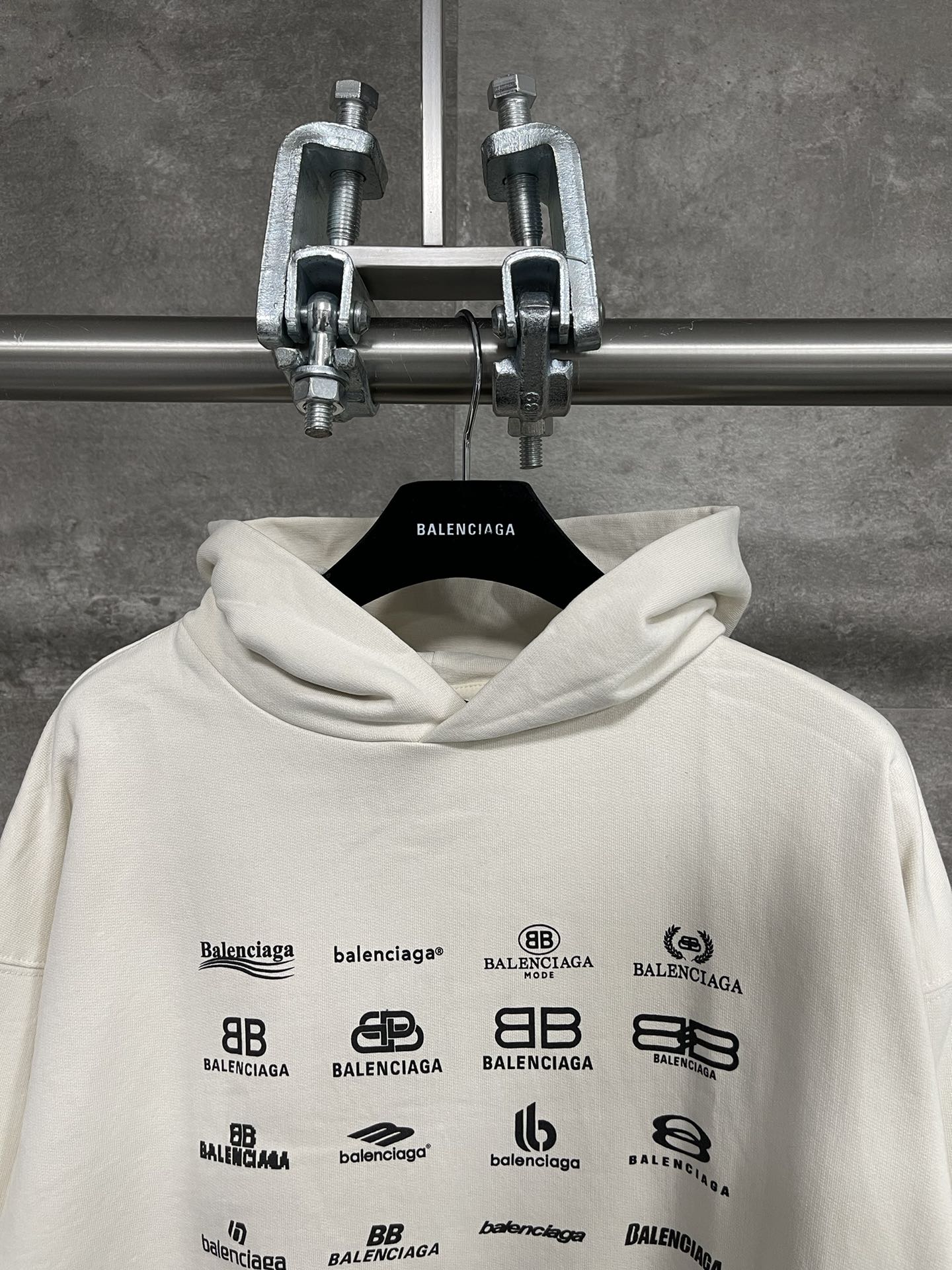 Balenciaga Archives Logos Hoodie