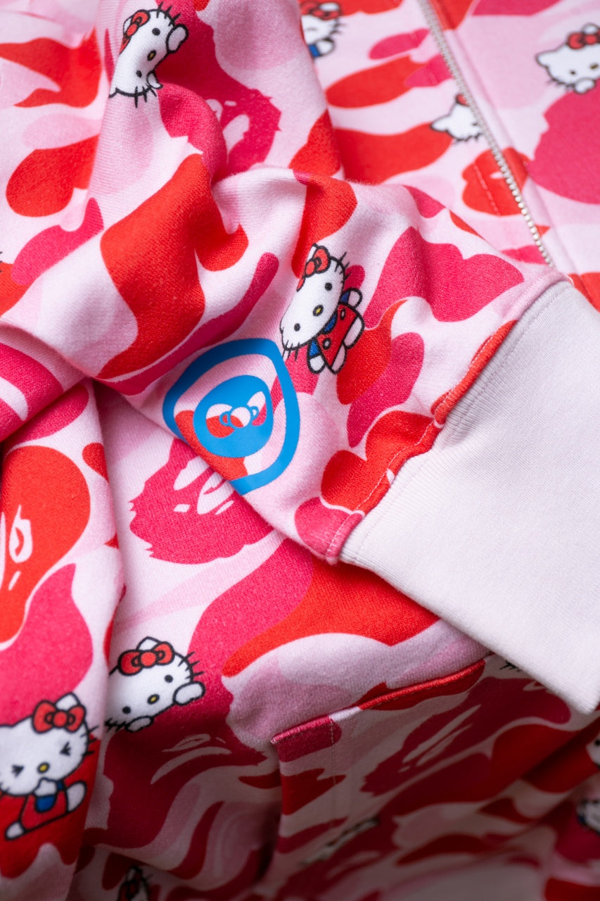 A Bathing Ape x HELLO KITTY Camo Full Zip Hoodie