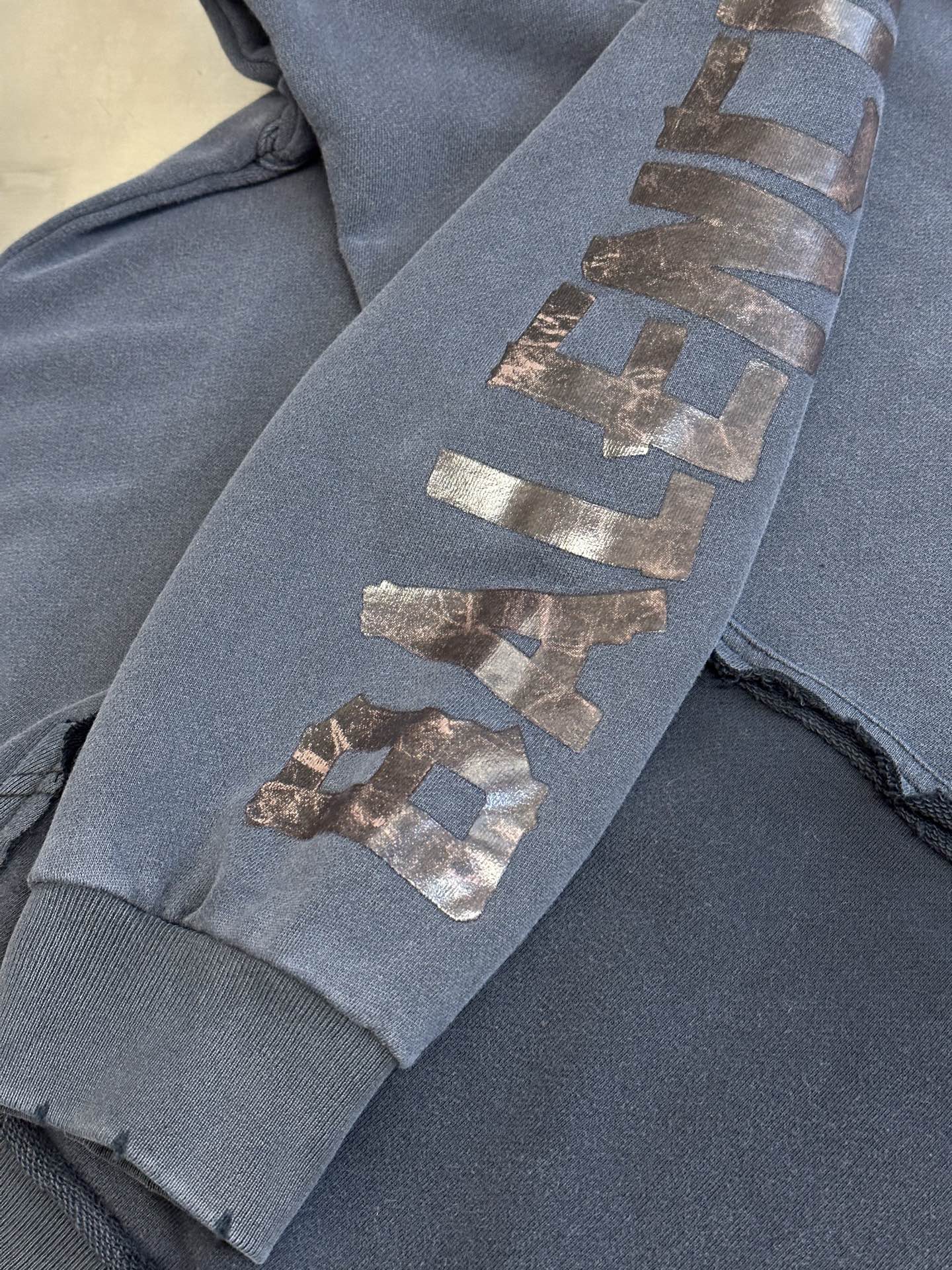 BALENCIAGA Transparent Tape Ripped Pocket Hooded Sweatshirt