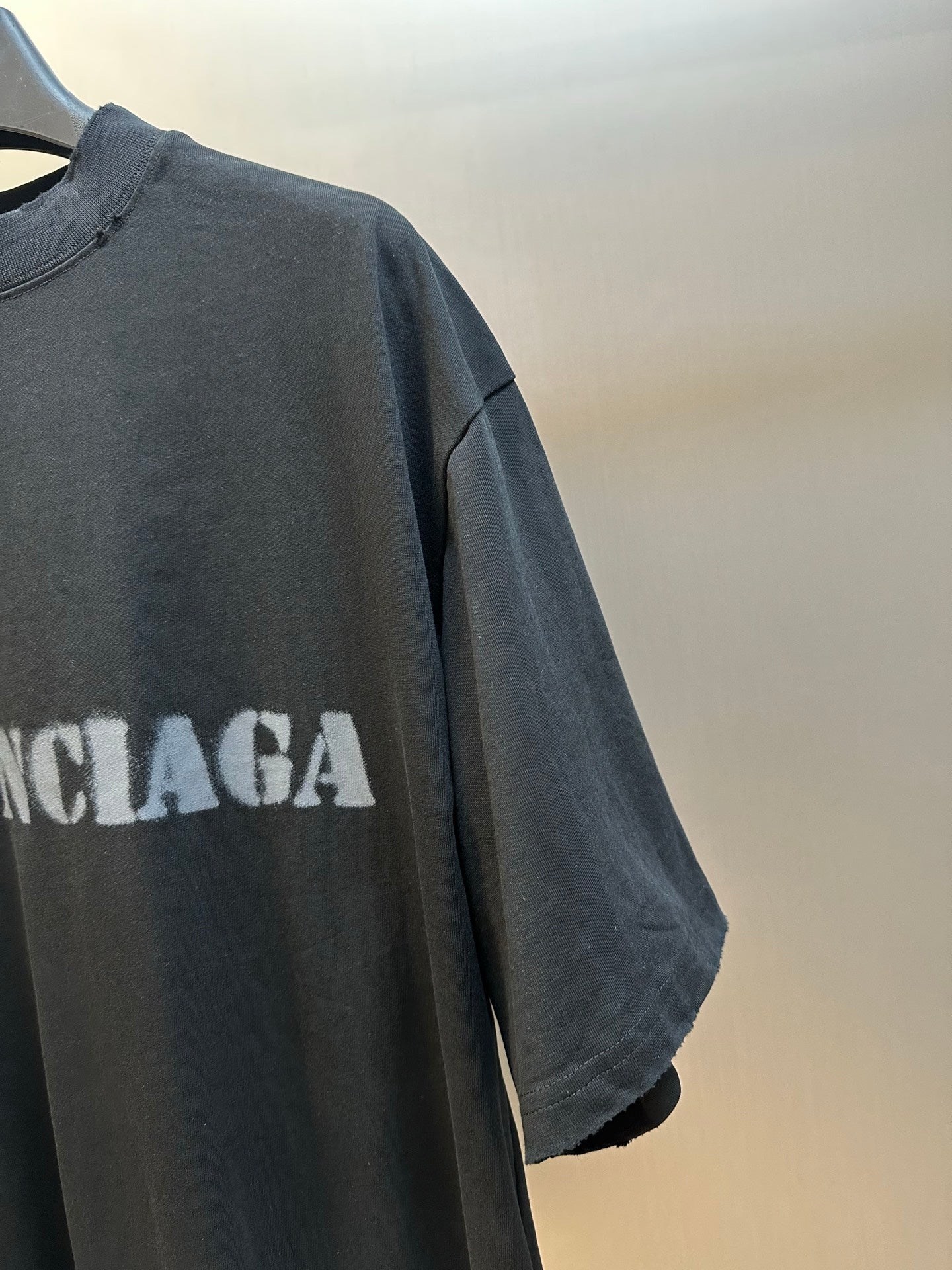 Balenciaga-Stencil Type T-shirt 'Black'