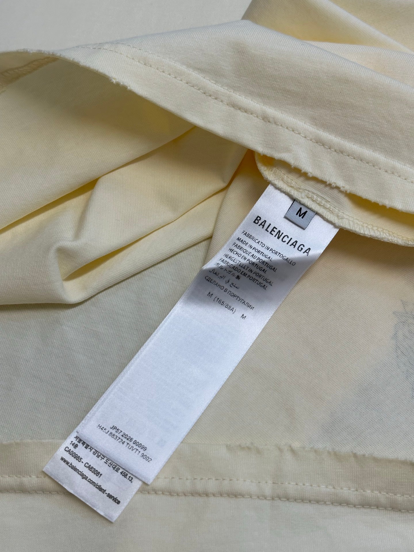 Balenciaga White Printed Cotton Jersey T-Shirt