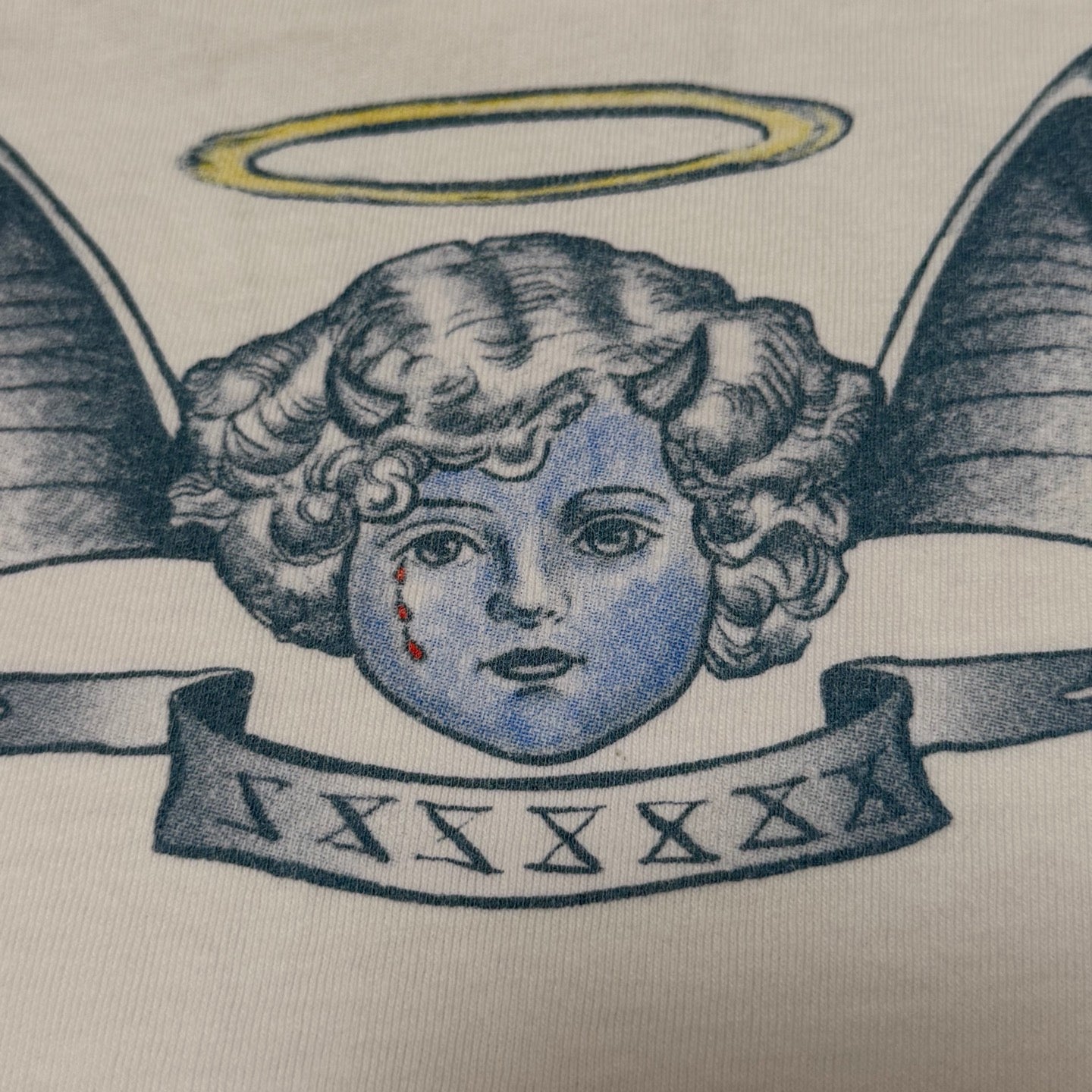 SAINT Mxxxxxx Saint Michael/DW_LS TEE/TATTOO/WHITE