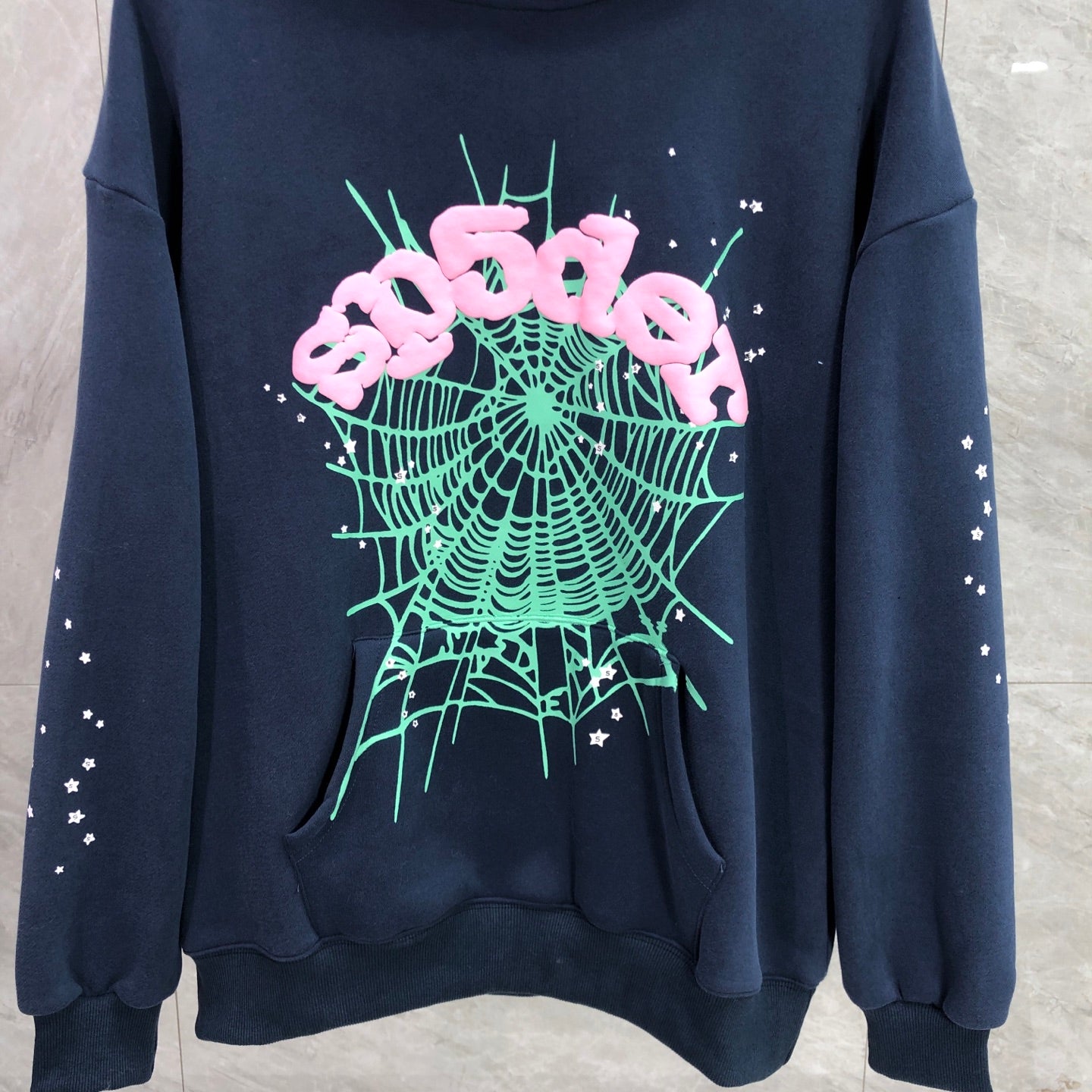 Sp5der OG Web Hoodie Navy