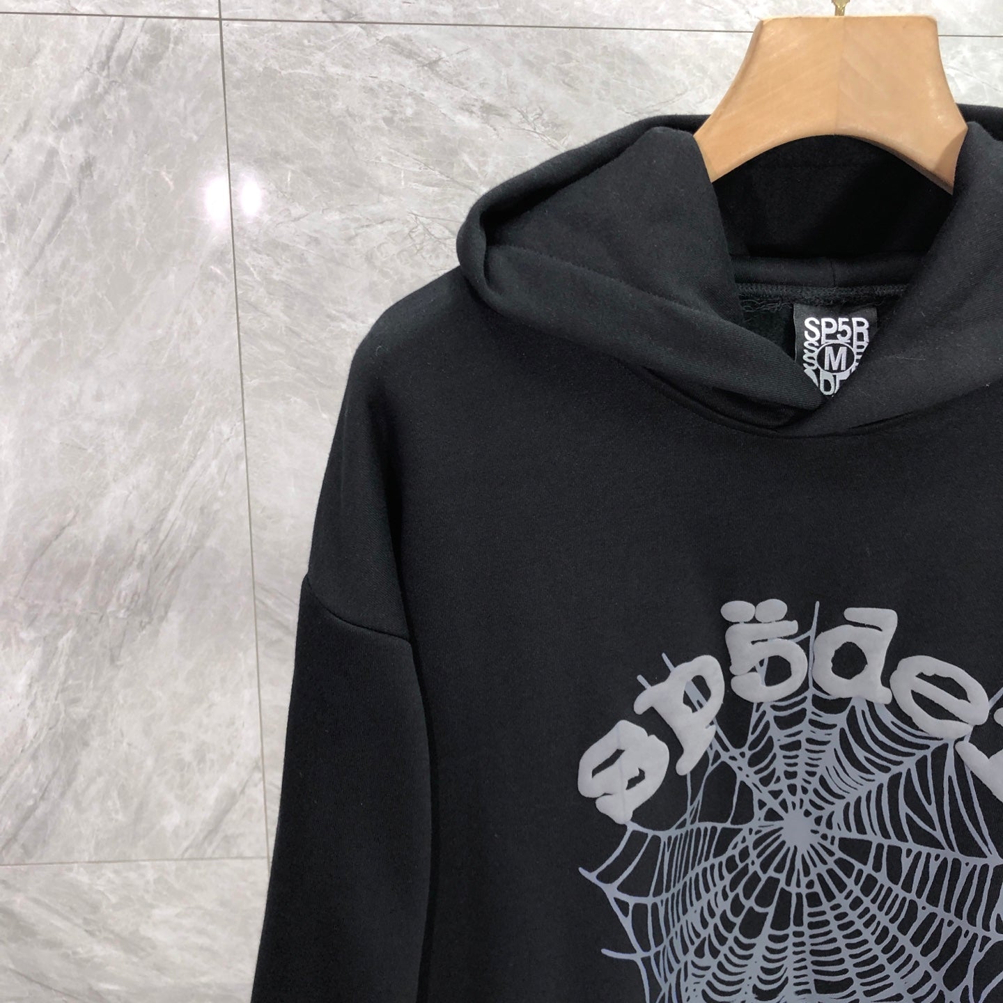 SP5DER Phantom Web Hoodie Black