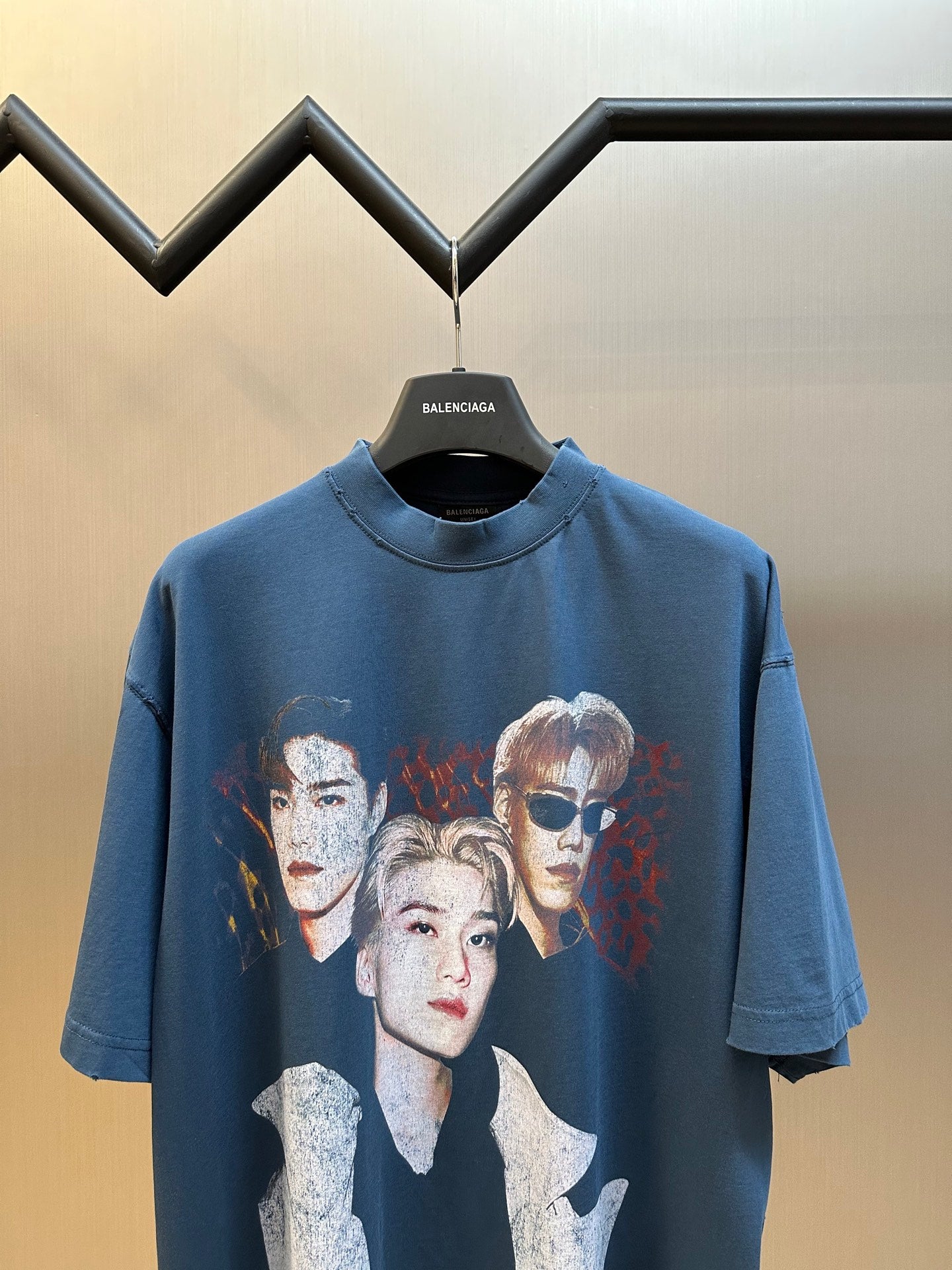 BALENCIAGA PP Krit Oversized T-Shirt "Dark Blue"