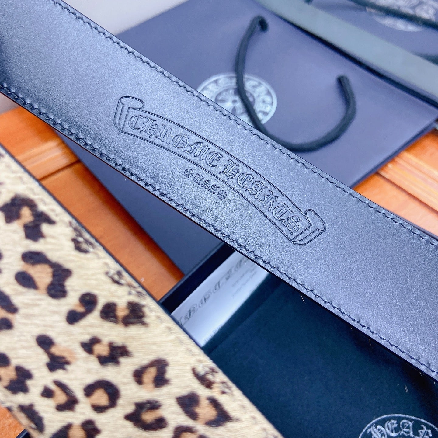 Chrome Hearts Leopard Print Belt