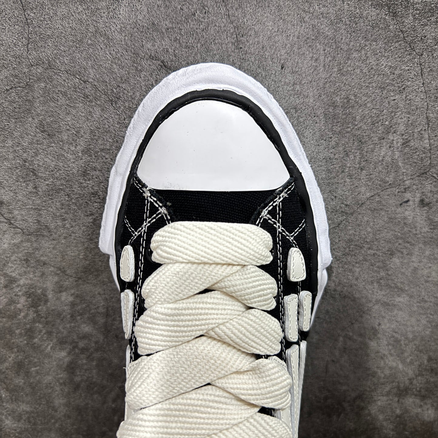 AMIRI × Maison MIHARA YASUHIRO PETERSON OG Sole Canvas Low-top Sneaker "Bones/Black"