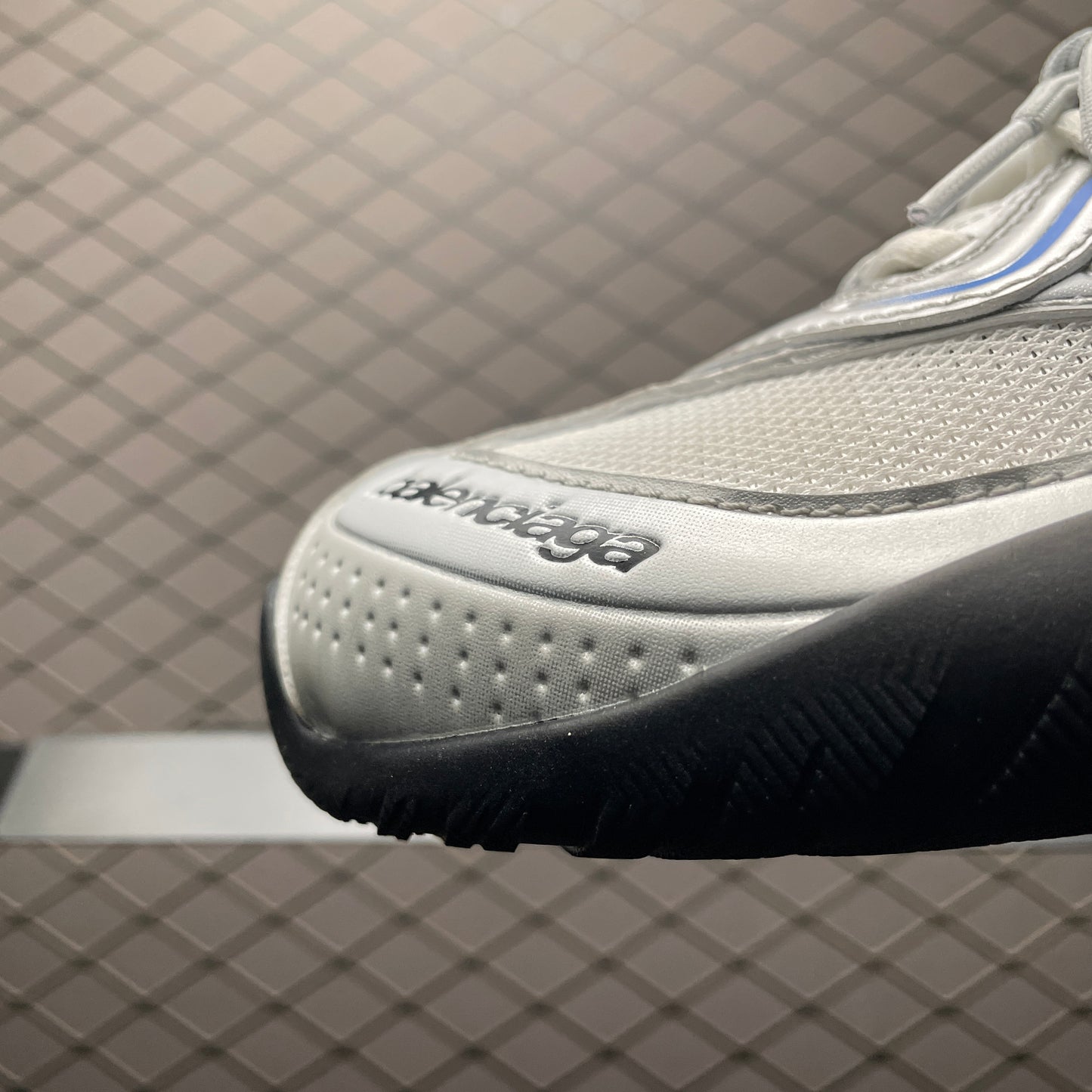BALENCIAGA Radar Gradient Lines Sneakers "White/Grey/Silver/Black/Blue"