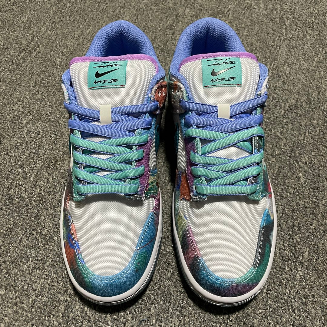 Futura × Nike SB Dunk Low "White and Geode Teal