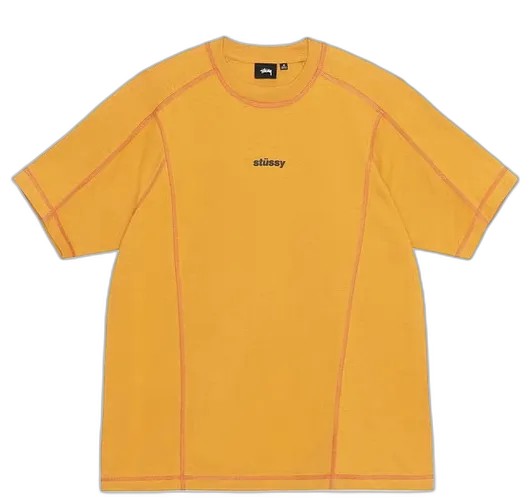 Stüssy Wave Short Sleeve Crew 'yellow'