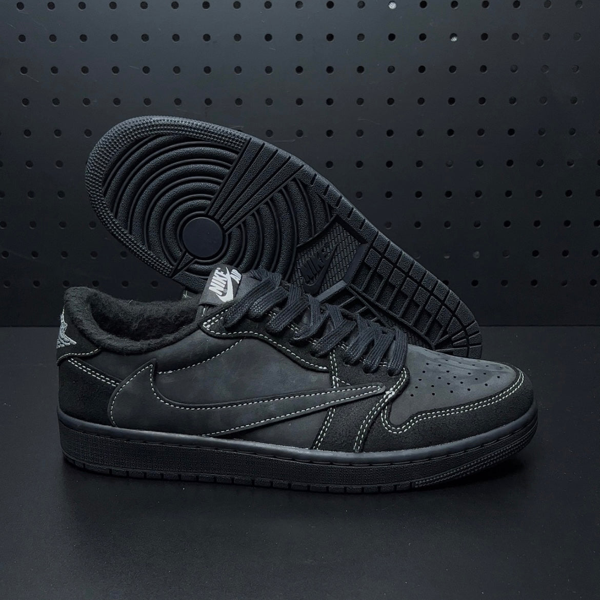 【LJR】Travis Scott × Nike Air Jordan 1 Low OG SP "Black Phantom"LJR