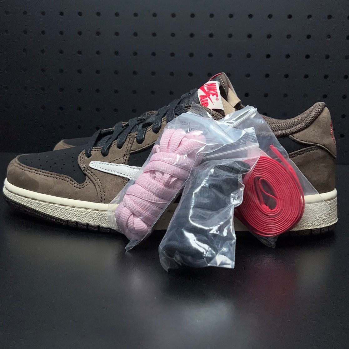 【LJR】Travis Scott × Nike Air Jordan 1 Low OG SP-T "Black/Dark Mocha"LJR
