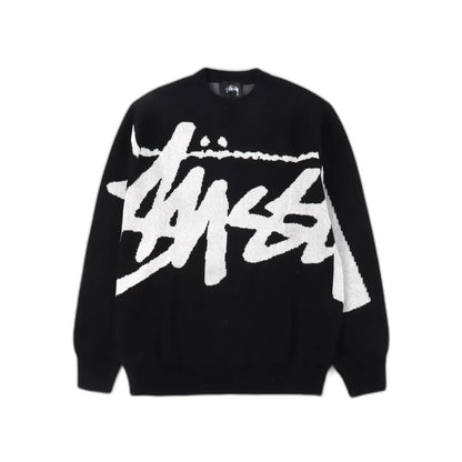 Stussy FW22 Logo graphic print knitted sweater
