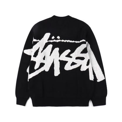 Stussy FW22 Logo graphic print knitted sweater