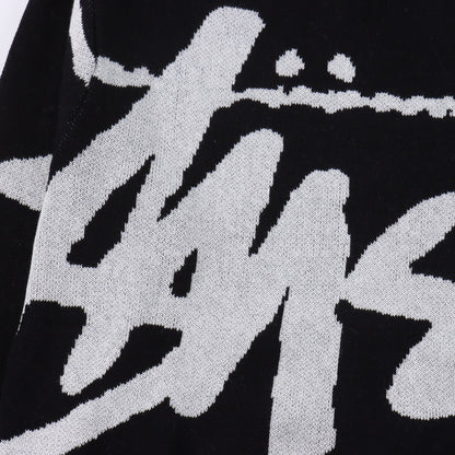 Stussy FW22 Logo graphic print knitted sweater