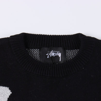 Stussy FW22 Logo graphic print knitted sweater