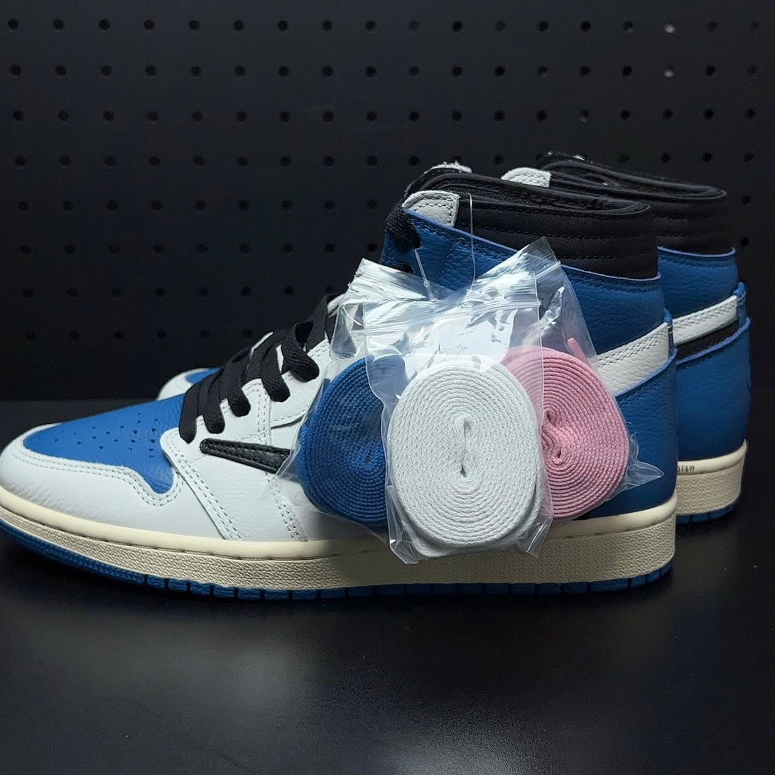 【LJR】Travis Scott × Fragment × Nike Air Jordan 1 Retro High OG SP "Military Blue" LJR