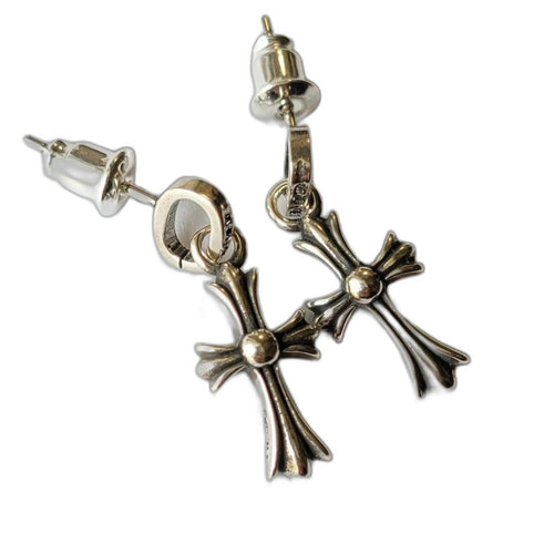 CHROME HEARTS 925 Baby Fat Drop Silver Earrings