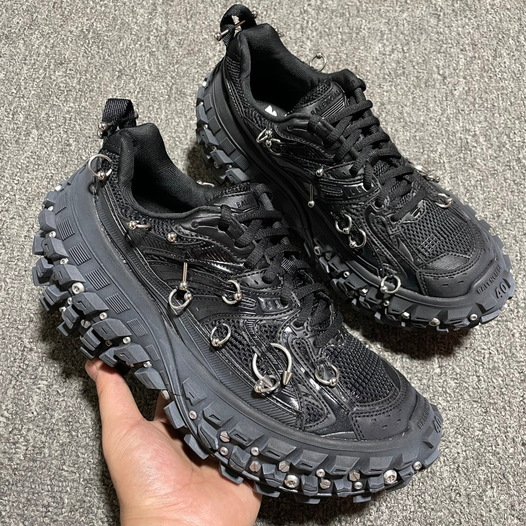 BALENCIAGA Bouncer (Defender) Screw Sneaker With Piercings"Black"