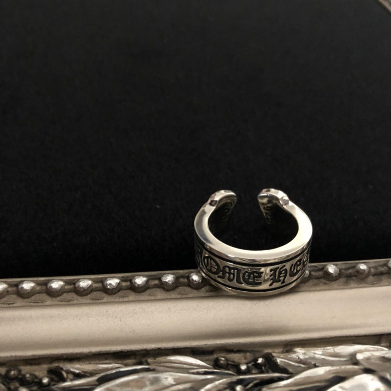 Chrome hearts polished scroll ring