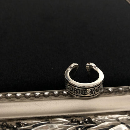 Chrome hearts polished scroll ring