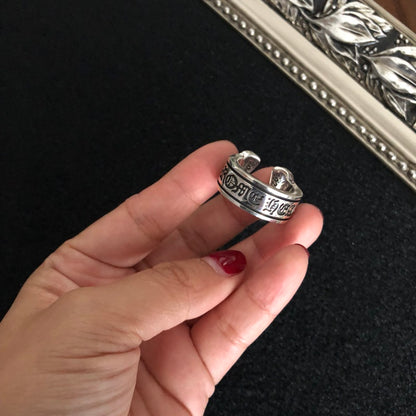 Chrome hearts polished scroll ring