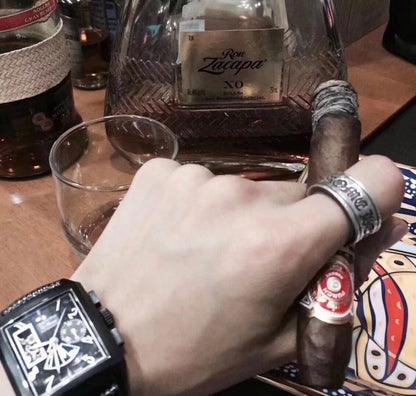 Chrome hearts polished scroll ring