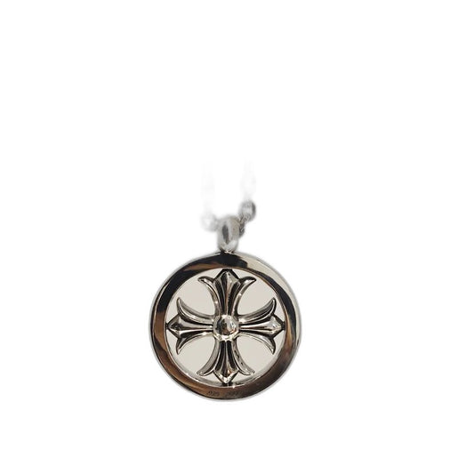 CHROME HEARTS Large round cross necklace
