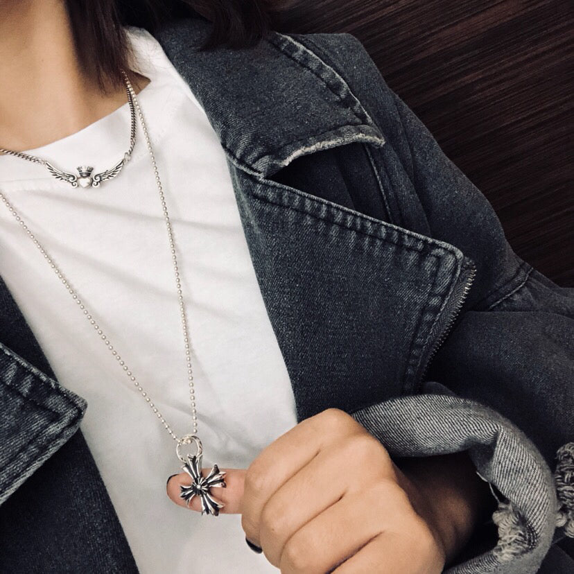 CHROME HEARTS Cross Flower Necklace