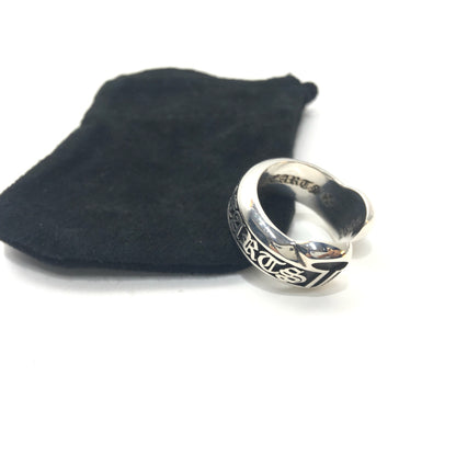 Chrome hearts black scroll ring