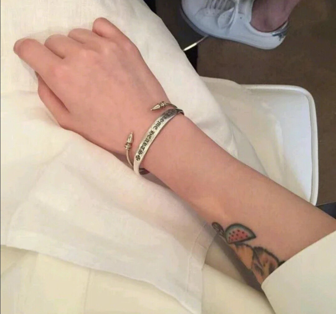 Chrome hearts scroll letter bracelet