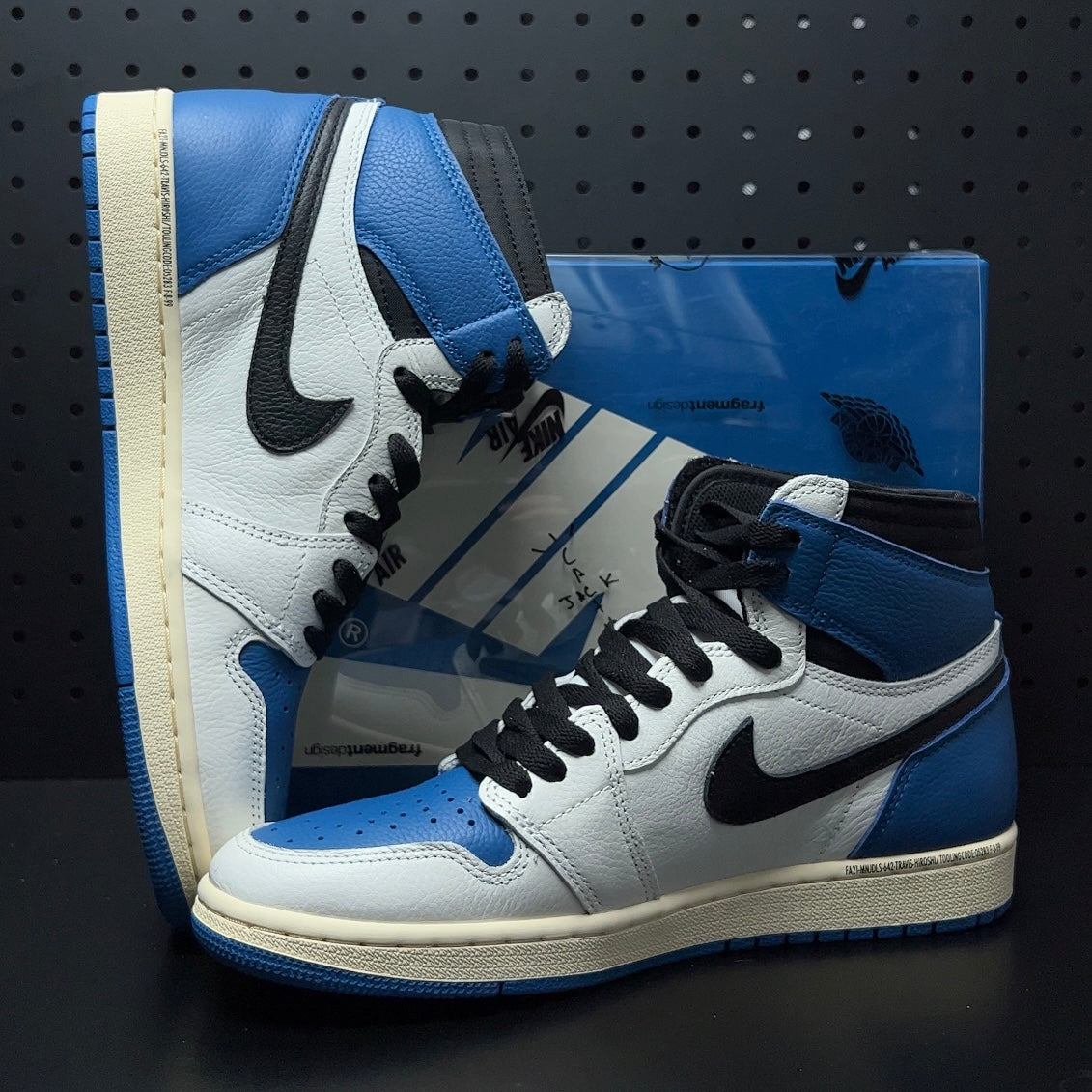 【LJR】Travis Scott × Fragment × Nike Air Jordan 1 Retro High OG SP "Military Blue" LJR