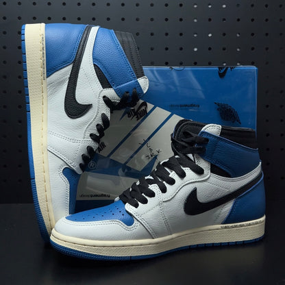 【LJR】Travis Scott × Fragment × Nike Air Jordan 1 Retro High OG SP "Military Blue" LJR