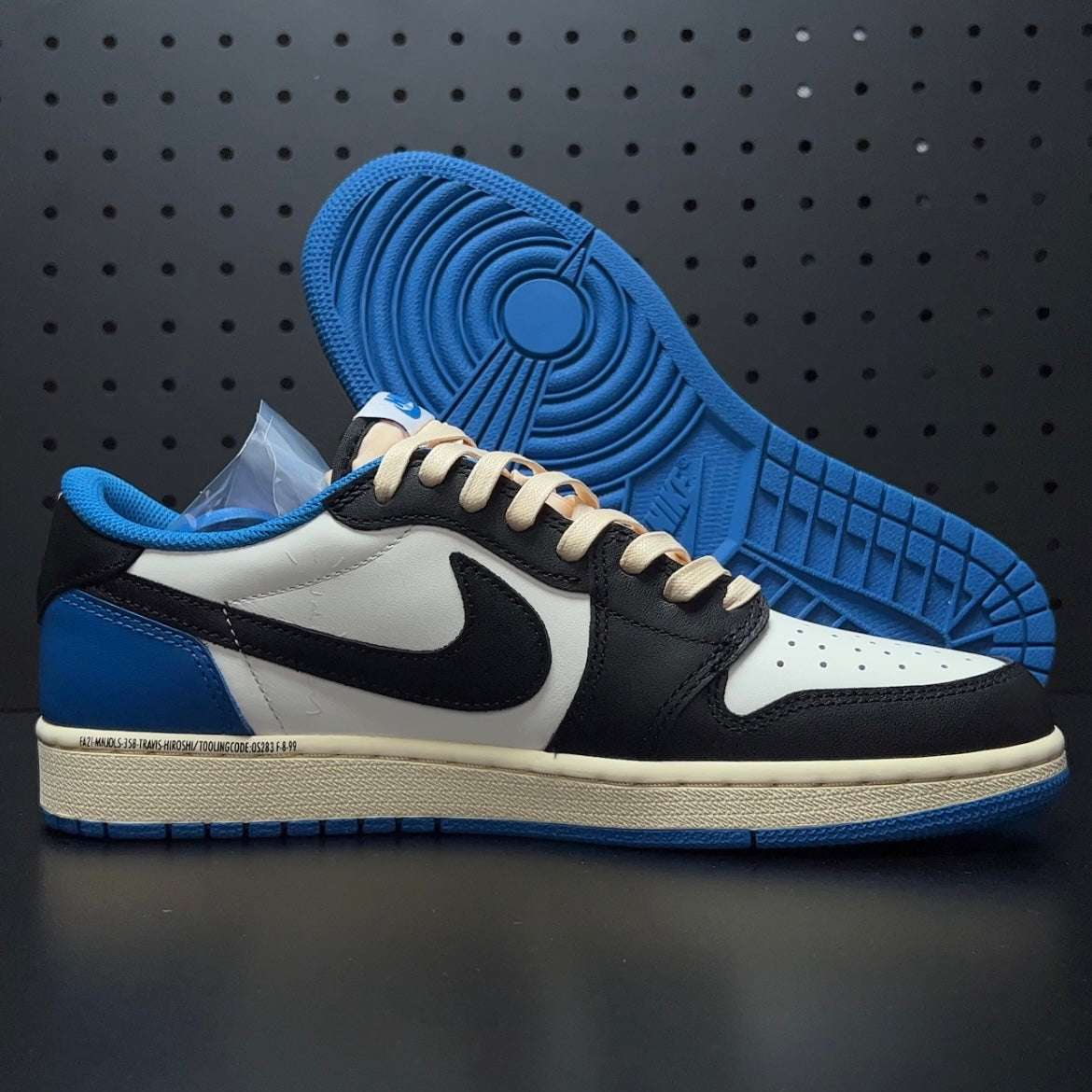 【LJR】Travis Scott × Fragment × Nike Air Jordan 1 Low OG SP "Military Blue"LJR